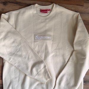 Supreme BOGO Crewneck Natural FW18 Medium
